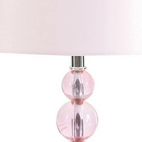 Discount ๐ Benzara Hardback Shade Table Lamp With Crystal Accents, Pink โค๏ธ 6 Discount ๐ Benzara Hardback Shade Table Lamp With Crystal Accents, Pink โค๏ธ - Image 4