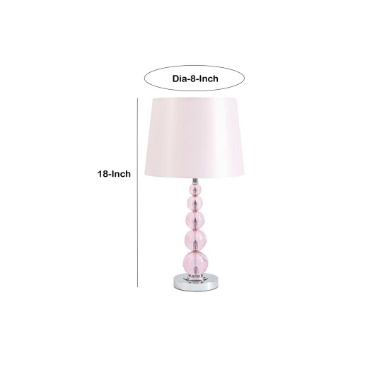 Discount ๐ Benzara Hardback Shade Table Lamp With Crystal Accents, Pink โค๏ธ 7 Discount ๐ Benzara Hardback Shade Table Lamp With Crystal Accents, Pink โค๏ธ - Image 5