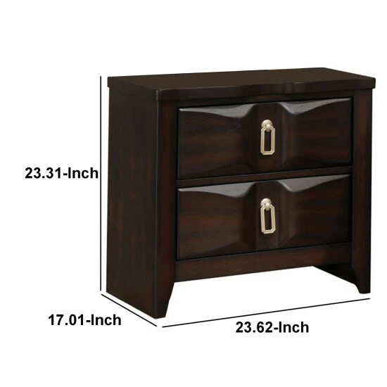 Best deal ๐ Benzara Transitional Style Wood Nightstand With 2 Drawers, Espresso Brown ๐ 7 Best deal ๐ Benzara Transitional Style Wood Nightstand With 2 Drawers, Espresso Brown ๐ - Image 5