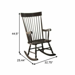 Discount ✨ Benzara Traditional Style Wooden Rocking Chair With Contoured Seat, Black 😉 9 Discount ✨ Benzara Traditional Style Wooden Rocking Chair With Contoured Seat, Black 😉 -Benzara Sales Store unnamed file 7209
