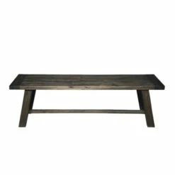 Hot Sale 😍 Benzara Transitional Style Bench In Acacia Wood Gray ⌛