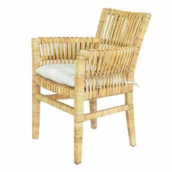 Wholesale 😍 Benzara 25 Inch Accent Armchair, Rattan With Wood Frame, Natural Brown 🛒