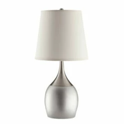 Best reviews of 🤩 Benzara Modish Metal Table Lamp, Silver Set Of 2 🤩