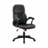 Promo ⭐ Benzara Vic 26 Inch Ergonomic Gaming Office Chair, Red Welt Corded Edges, Black 😉 -Benzara Sales Store unnamed file 7643