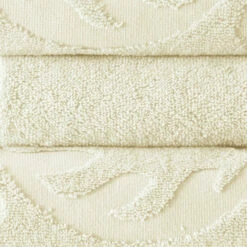 Best deal 🎁 Benzara Oya 6 Piece Soft Egyptian Cotton Towel Set, Solid Medallion Pattern, Ivory 🔥 -Benzara Sales Store unnamed file 7657