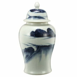 Top 10 😀 Benzara Ceramic Windswept Ginger Jar In White And Blue 🤩