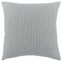 Best deal 😉 Benzara Irma 22 Inch Square Soft Fabric Accent Throw Pillow, Blue Pinstripe Pattern 😀