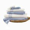 Best deal 🧨 Benzara Dana 6 Piece Soft Egyptian Cotton Towel Set, Striped, Sky Blue, White 🤩 -Benzara Sales Store unnamed file 7732