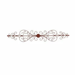Discount ๐ Benzara Traditionally Carved Metal Wall Plaque With Scrollwork, Brown ๐