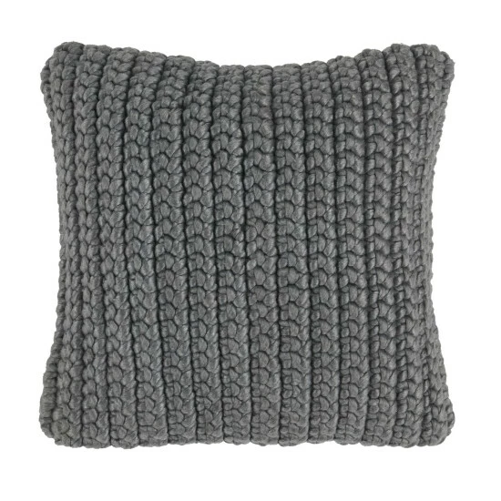 Cheap 👏 Benzara 20 X 20 Accent Throw Pillow, Down Insert, Knitted Design, Charcoal Gray - Grey 👍 3 Cheap 👏 Benzara 20 X 20 Accent Throw Pillow, Down Insert, Knitted Design, Charcoal Gray - Grey 👍