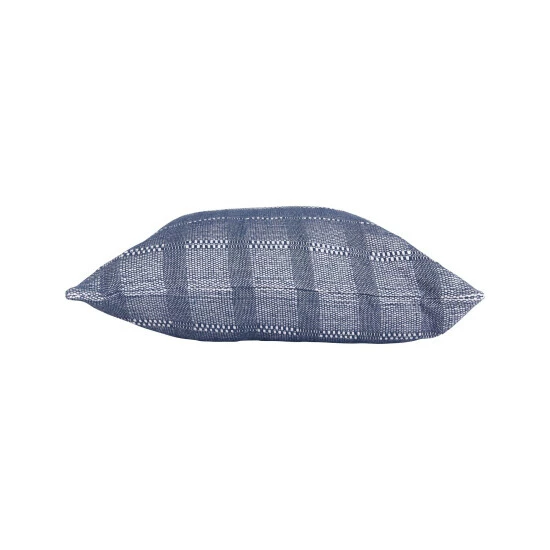 Best deal ✨ Benzara Lisa 22 X 22 Soft Fabric Accent Throw Pillow, Woven Plaid Design, Blue 🌟 5 Best deal ✨ Benzara Lisa 22 X 22 Soft Fabric Accent Throw Pillow, Woven Plaid Design, Blue 🌟 - Image 3