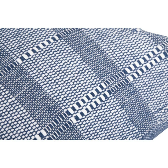 Best deal ✨ Benzara Lisa 22 X 22 Soft Fabric Accent Throw Pillow, Woven Plaid Design, Blue 🌟 6 Best deal ✨ Benzara Lisa 22 X 22 Soft Fabric Accent Throw Pillow, Woven Plaid Design, Blue 🌟 - Image 4