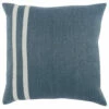 Promo 😉 Benzara 20 X 20 Accent Throw Pillow, Down Insert, Soft Blue Linen, 2 White Stripes 🤩 -Benzara Sales Store unnamed file 8076