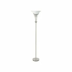 Cheap 🥰 Benzara Slenderly Gorgeous Floor Lamp, Silver ✔️