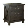 Promo ⭐ Benzara Wooden Nightstand With Two Drawers And One Pull Out Tray, Gray 👍 -Benzara Sales Store unnamed file 8127