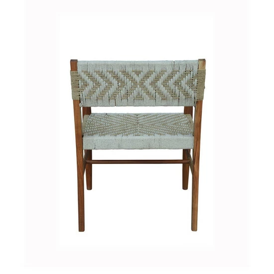 Flash Sale 🤩 Benzara Kia 21 Inch Accent Armchair, Acacia Wood, Cotton Woven Design Natural Cream 👏 5 Flash Sale 🤩 Benzara Kia 21 Inch Accent Armchair, Acacia Wood, Cotton Woven Design Natural Cream 👏 - Image 3