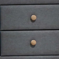 Brand new 😀 Benzara Transitional Style Wood And Fabric Upholstery Nightstand With 2 Drawers, Gray ⭐ -Benzara Sales Store unnamed file 8231