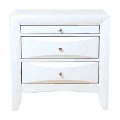 Flash Sale ❤️ Benzara Contemporary 3 Drawer Wood Nightstand By Ireland, White ✔️ -Benzara Sales Store unnamed file 8235