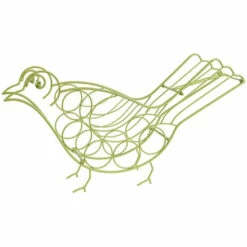 Deals 🤩 Benzara Bird Shape Metal Wine Holder, Green 👏