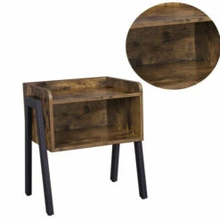 Top 10 🎁 Benzara Wooden Stackable End Table With Flared Metal Support, Brown And Black 😉 -Benzara Sales Store unnamed file 8303