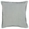 Best Sale 😉 Benzara Pixie 22 X 22 Square Soft Fabric Accent Throw Pillow, Flange Edges, Gray - Off White 🤩