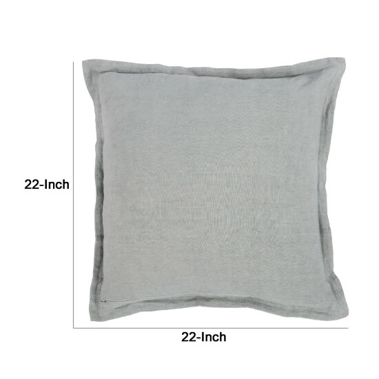 Best Sale 😉 Benzara Pixie 22 X 22 Square Soft Fabric Accent Throw Pillow, Flange Edges, Gray - Off White 🤩 7 Best Sale 😉 Benzara Pixie 22 X 22 Square Soft Fabric Accent Throw Pillow, Flange Edges, Gray - Off White 🤩 - Image 5
