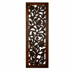 Top 10 😍 Benzara Mango Wood Wall Panel Hand Crafted With Leaves And Scroll Work Motif, Brown 🌟 -Benzara Sales Store unnamed file 8467