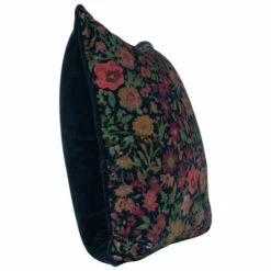 New 🎉 Benzara 22 Inch Square Cotton Velvet Accent Throw Pillow, Floral Accent, Multicolor 😉 -Benzara Sales Store unnamed file 8479