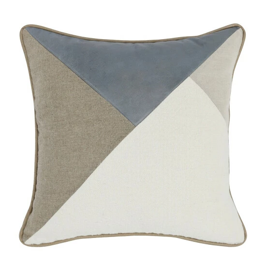 Flash Sale ๐ Benzara 22 X 22 Throw Pillow, Modern, Genuine Leather, Pieced Fabric, Blue, Gray - Grey โญ 3 Flash Sale ๐ Benzara 22 X 22 Throw Pillow, Modern, Genuine Leather, Pieced Fabric, Blue, Gray - Grey โญ