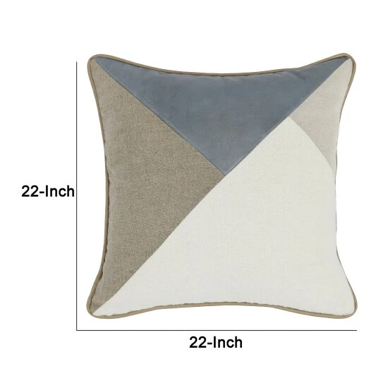Flash Sale ๐ Benzara 22 X 22 Throw Pillow, Modern, Genuine Leather, Pieced Fabric, Blue, Gray - Grey โญ 7 Flash Sale ๐ Benzara 22 X 22 Throw Pillow, Modern, Genuine Leather, Pieced Fabric, Blue, Gray - Grey โญ - Image 5