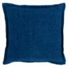 Flash Sale ❤️ Benzara Pixie 22 X 22 Square Soft Fabric Accent Throw Pillow, Flange Edges, Blue 🔔 -Benzara Sales Store unnamed file 8645