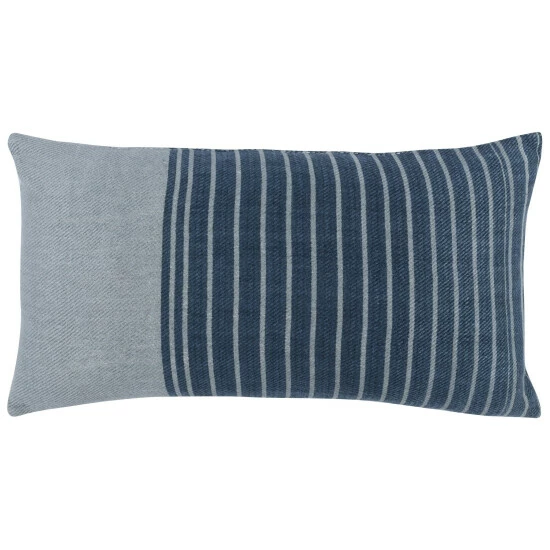 Best deal ๐ฏ Benzara 14 X 26 Linen Twill Accent Throw Pillow, Hand Printed Stripe Design, Gray - Blue ๐ 3 Best deal ๐ฏ Benzara 14 X 26 Linen Twill Accent Throw Pillow, Hand Printed Stripe Design, Gray - Blue ๐