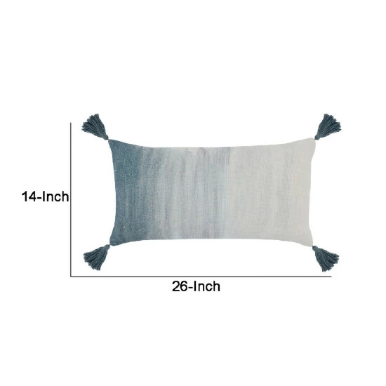 Flash Sale ๐ฅ Benzara 14 X 26 Lumbar Accent Throw Pillow, Fringe Tassels, Watercolor Blue, Ivory - White ๐ฏ 7 Flash Sale ๐ฅ Benzara 14 X 26 Lumbar Accent Throw Pillow, Fringe Tassels, Watercolor Blue, Ivory - White ๐ฏ - Image 5