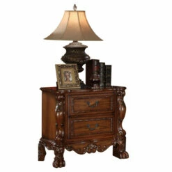 Brand new 😉 Benzara Wooden Night Stand With Two Drawer In Traditional Style, Brown ✔️