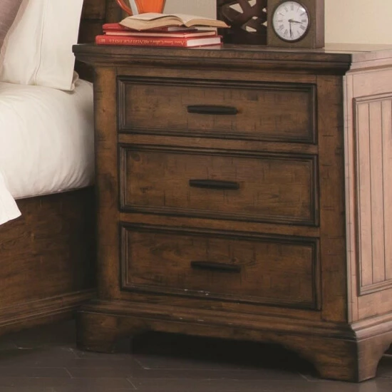 Best deal 👍 Benzara Wooden Nightstand With 3 Drawers With Bracket Leg Support, Brown 😍 3 Best deal 👍 Benzara Wooden Nightstand With 3 Drawers With Bracket Leg Support, Brown 😍