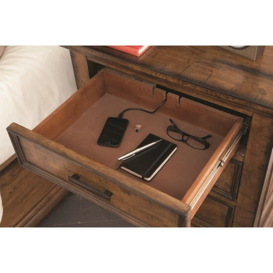 Best deal 👍 Benzara Wooden Nightstand With 3 Drawers With Bracket Leg Support, Brown 😍 4 Best deal 👍 Benzara Wooden Nightstand With 3 Drawers With Bracket Leg Support, Brown 😍 - Image 2