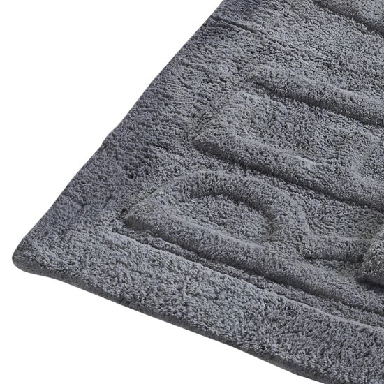Promo โจ Benzara Veria 2 Piece Bath Mat With RELAX Sculpted Details, The Urban Port, Black ๐ 4 Promo โจ Benzara Veria 2 Piece Bath Mat With RELAX Sculpted Details, The Urban Port, Black ๐ - Image 2