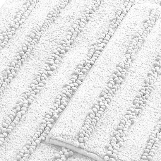 Best Sale โ Benzara Veria 2 Piece Bath Mat With Textured Loops Details The Urban Port, White ๐ 5 Best Sale โ Benzara Veria 2 Piece Bath Mat With Textured Loops Details The Urban Port, White ๐ - Image 3