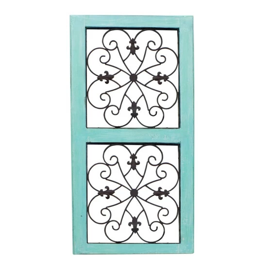 Promo ๐ Benzara Traditional Mango Wood Framed Wall Panel With Metal Scroll Work Details, Green And Brown ๐ 3 Promo ๐ Benzara Traditional Mango Wood Framed Wall Panel With Metal Scroll Work Details, Green And Brown ๐ - Image 2