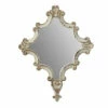 Outlet ❤️ Benzara 30 Inch Accent Wall Mirror, Carved Ornate Scrollwork Antique White Fir Wood 🔥 -Benzara Sales Store unnamed file 912