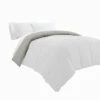 New 💯 Benzara Beth Reversible Microfiber Queen Comforter, Squared Stitching, White, Gray 👏 -Benzara Sales Store unnamed file 928